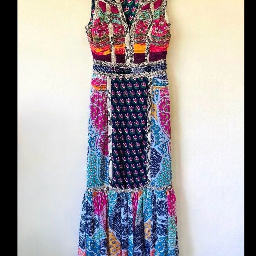 Diane Von Furstenberg Colorful Patchwork Maxi Dress